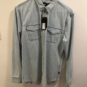 JOHN VARVATOS USA DENIM BUTTON DOWN - SIZE M